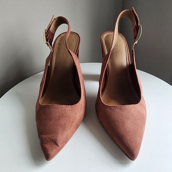 ASOS wide fit size 10W brown block heel shoes - Picture 6 of 8